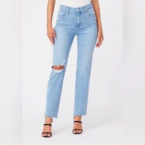 PAIGE Stella Straight Jeans Gnarly Destructed 28